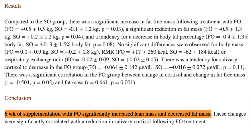 impact of fish oil on lean muscle mass and fat mass impact of fish oil on lean muscle mass and fat mass