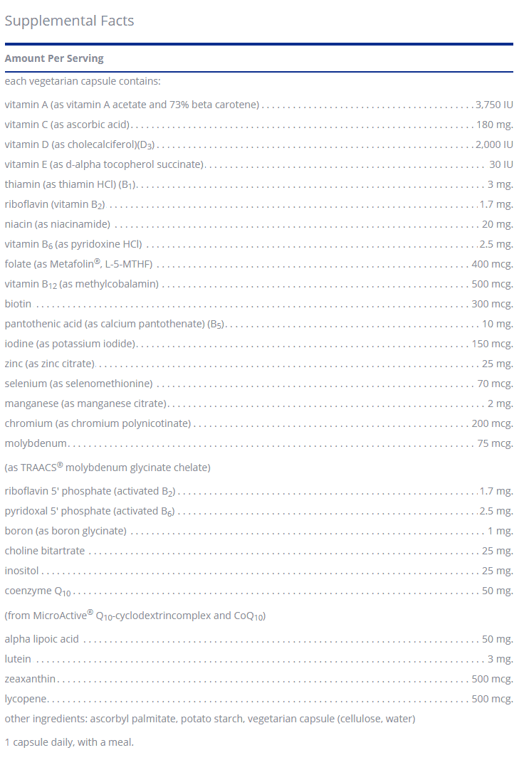 basic multivitamin for once a day dosing Once a day multivitamin dosing