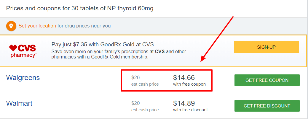cost of NP thyroid for a 30 day supply cost of NP thyroid for a 30 day supply