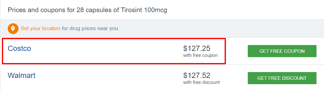 average monthly price of tirosint average monthly price of tirosint