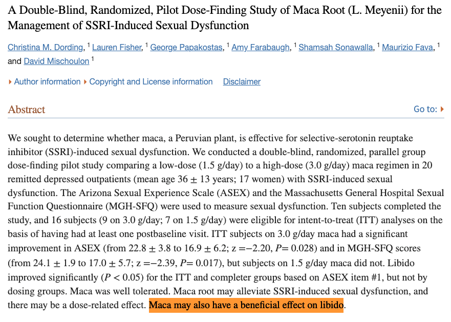 double blind trial showing the impact that maca has on libido double blind trial showing the impact that maca has on libido