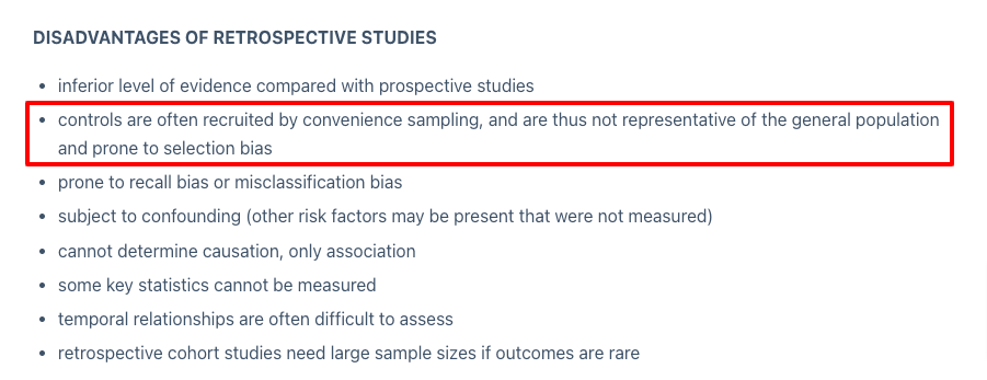 disadvantages and flaws of restrospective studies disadvantages and flaws of restrospective studies