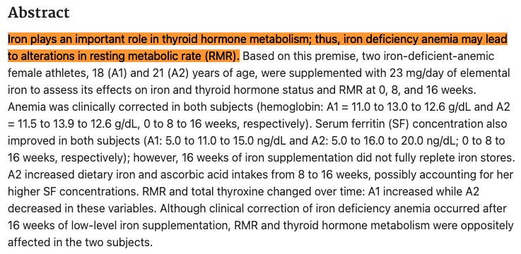low iron negatively impacts metabolism by impacting thyroid function low iron negatively impacts metabolism by impacting thyroid function
