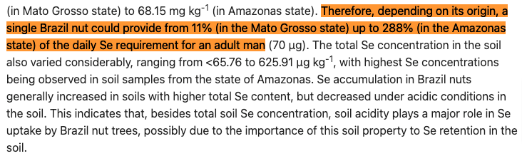 selenium concentration in plants can vary wildly based on where they are harvested selenium concentration in plants can vary wildly based on where they are harvested