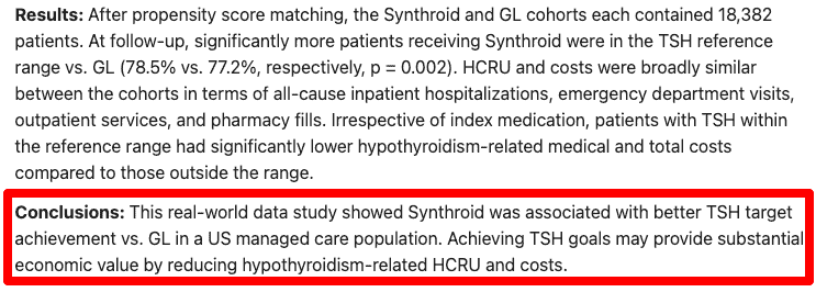 synthroid provides better TSH control compared to levothyroxine synthroid provides better TSH control compared to levothyroxine