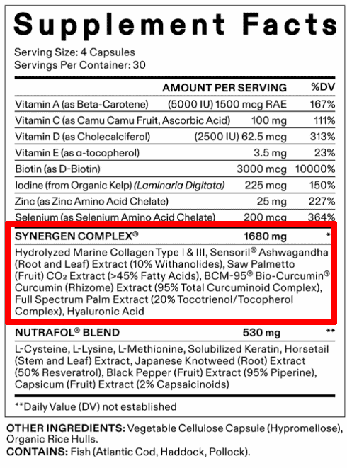 nutrofol ingredient list with sources of silicon highlighted nutrofol ingredient list with sources of silicon highlighted