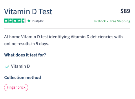 vitamin d testing at 89 per test vitamin d testing at 89 per test