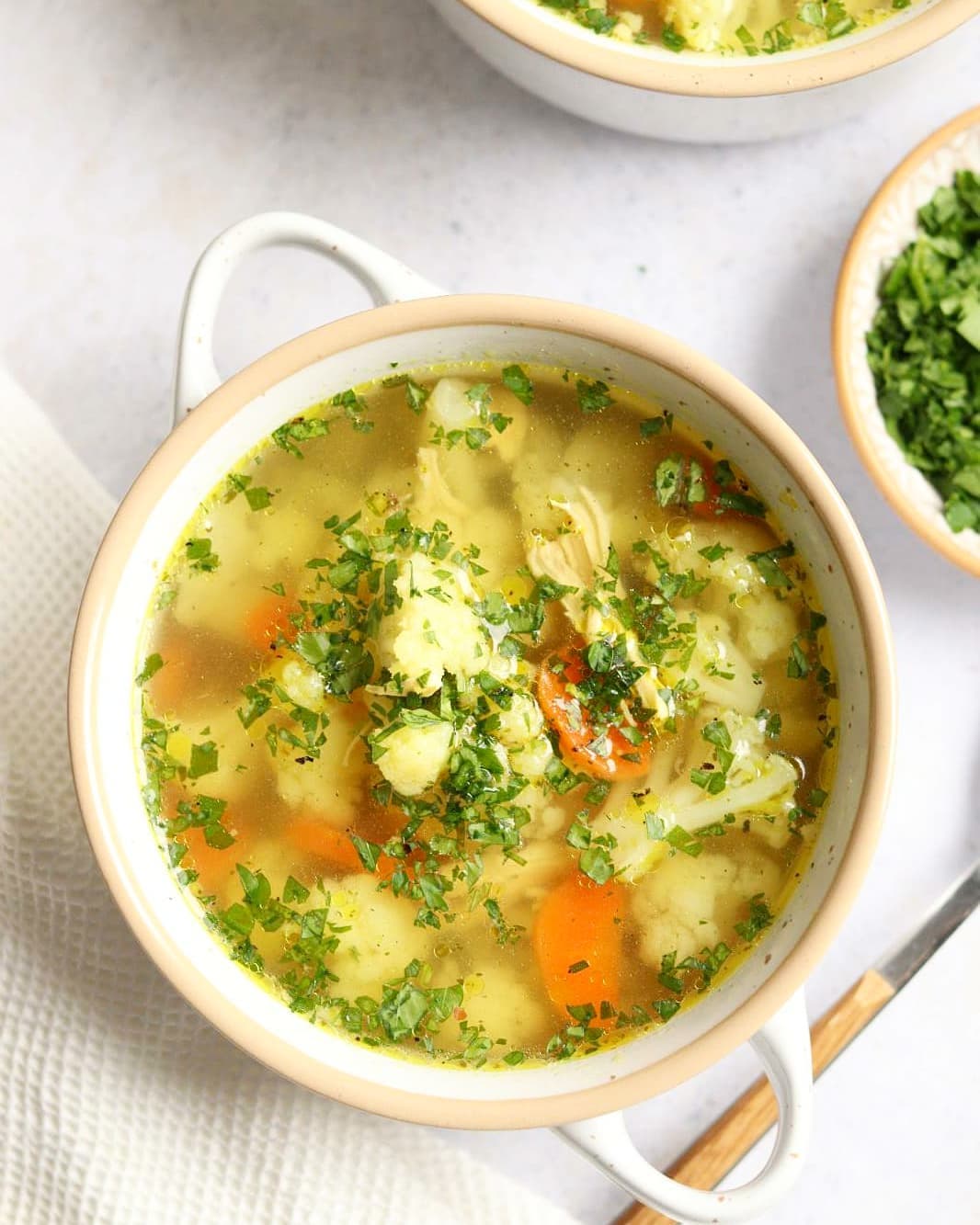 chicken soup with cauliflower dumplings AIP hashimoto's dinner chicken soup with cauliflower dumplings AIP hashimoto's dinner