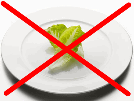 crossed out empty plate