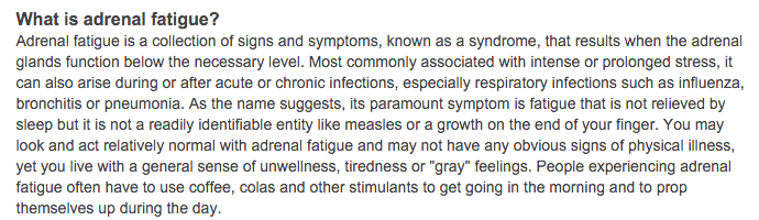 definition of adrenal fatigue