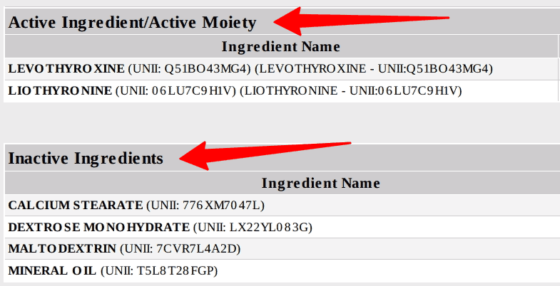 active and inactive ingredients found in NP thyroid active and inactive ingredients found in NP thyroid