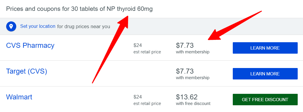 cash price of np thyroid cash price of np thyroid