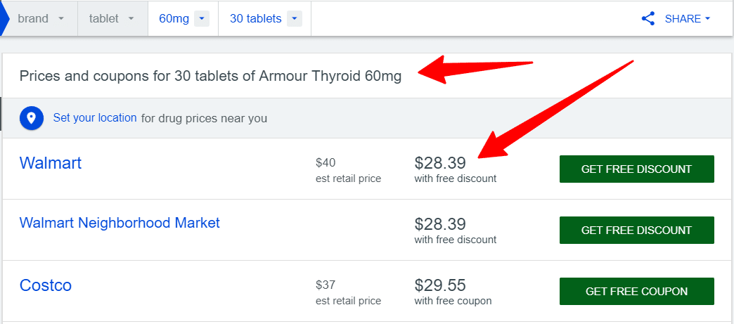 the price of a 1 month supply of armour thyroid the price of a 1 month supply of armour thyroid