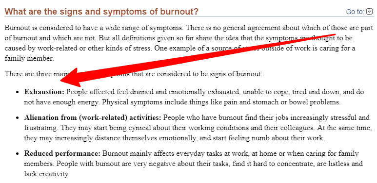 symptoms of burn out syndrome symptoms of burn out syndrome