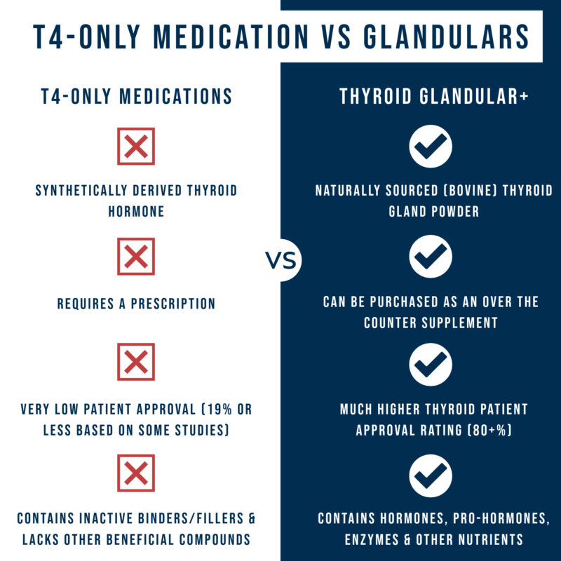 thyroid glandular vs thyroid medication
