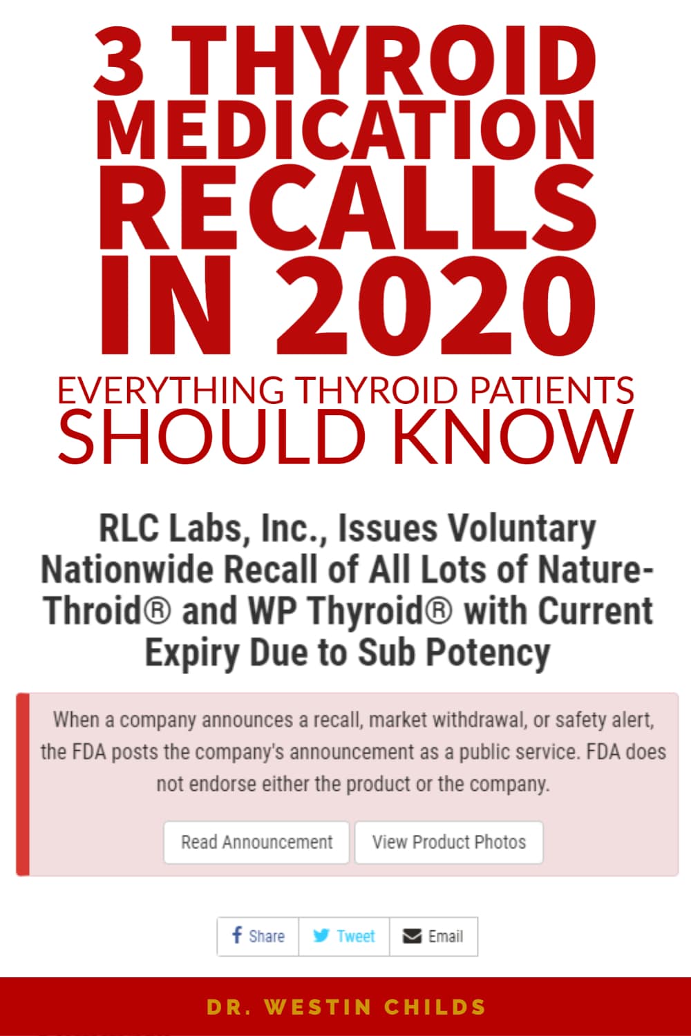 thyroid medication recalls of NDT in 2020 thyroid medication recalls of NDT in 2020