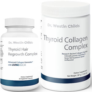 thyroid beauty bundle, 2 supplements to prevent thyroid related aging and improve hair, skin, and nails