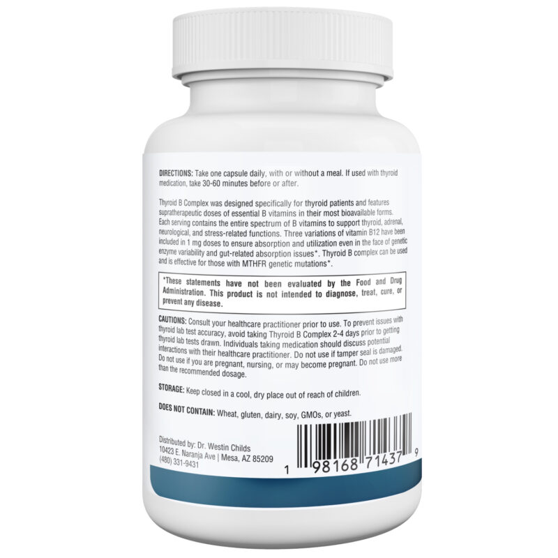 Thyroid B Complex | High Dose Pre-Methylated B Vitamins (60 Servings) - Image 3